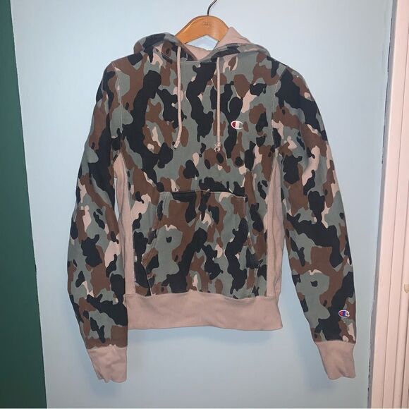 Vintage Reverse Weave Champion Camo Hoodie Small - Picture 1 of 6